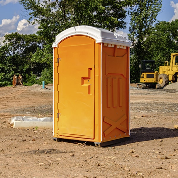 how often are the porta potties cleaned and serviced during a rental period in Putnam Lake